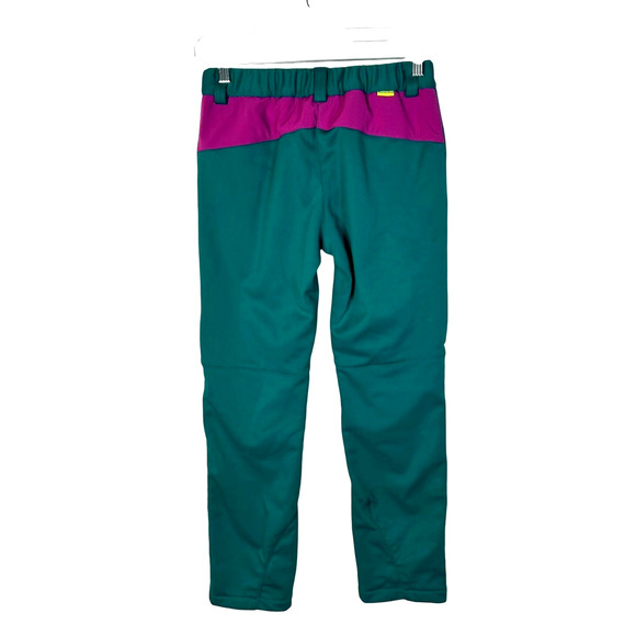 Vintage 80's/90s Ski Pants Womans M Waterproof Snowboard Bright Colors Teal Pink - Picture 2 of 8